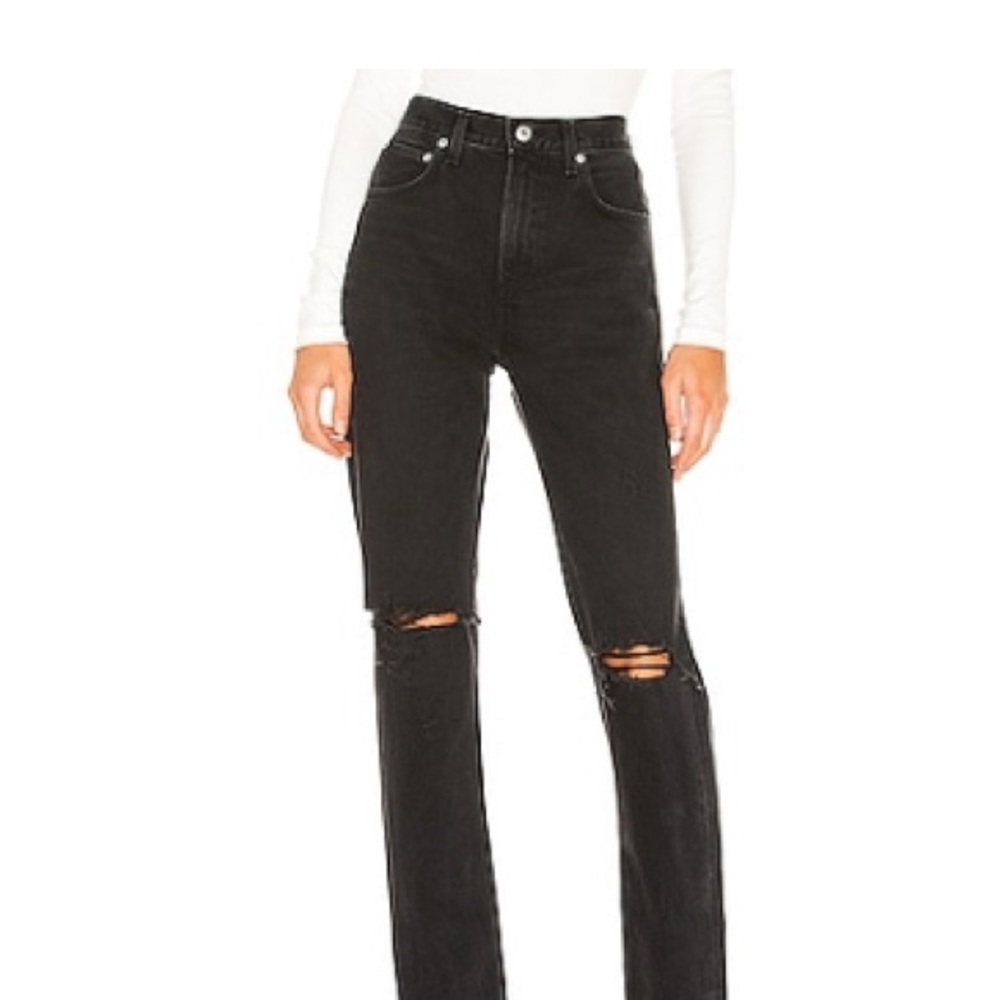 AGOLDE CHERIE HIGH RISE STRAIGHT JEANS